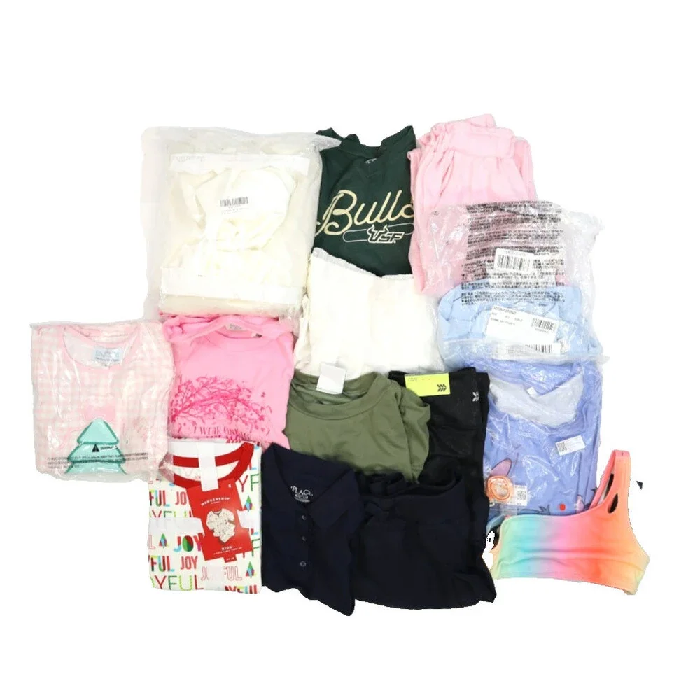 Wholesale Bulk Lot Of 15 Girls Size Medium 8/9 Mixed Season Tops Bottoms
